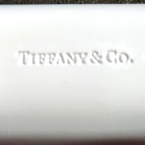 Tiffany & Co. Hard eyeglasses case, white, tan